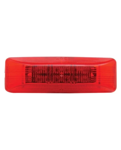 (CARD) 12 RED LED RECTANGULAR CLEARANCE/MARKER LIGHT - RED LENS (CARD) 12 RED LED RECTANGULAR CLEARANCE/MARKER LIGHT - RED LENS