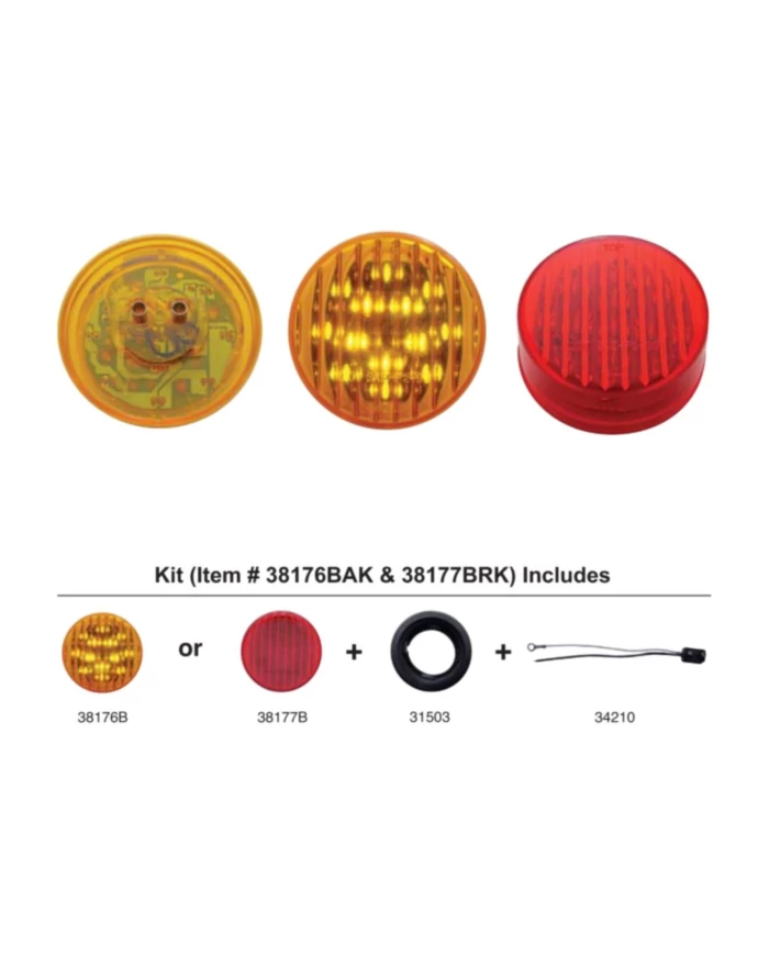 (BULK) 13 AMBER LED 2 1/2" FLAT CLEARANCE/MARKER LIGHT - AMBER KIT **NO OTHER DISCOUNTS APPLICABLE** (BULK) 13 AMBER LED 2 1/2" FLAT CLEARANCE/MARKER LIGHT - AMBER KIT **NO OTHER DISCOUNTS APPLICABLE**
