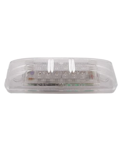 (CARD) 12 RED LED RECTANGULAR CLEARANCE/MARKER LIGHT -CLEAR LENS (CARD) 12 RED LED RECTANGULAR CLEARANCE/MARKER LIGHT -CLEAR LENS
