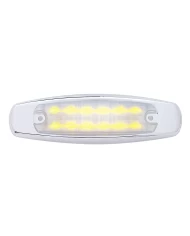 (CARD) 12 AMBER LED PETERBILT RECTANGULAR CLEARANCE/MARKER LIGHT - CLEAR LENS (CARD) 12 AMBER LED PETERBILT RECTANGULAR CLEARANCE/MARKER LIGHT - CLEAR LENS