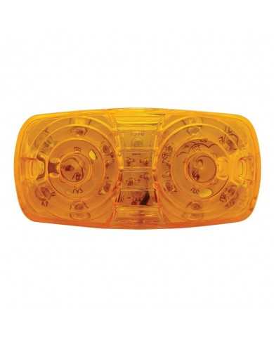 (CARD) 16 AMBER LED RECTANGULAR "TIGER EYE" CLEARANCE/MARKER LIGHT - AMBER LENS (CARD) 16 AMBER LED RECTANGULAR "TIGER EYE" CLEARANCE/MARKER LIGHT - AMBER LENS