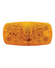 (CARD) 16 AMBER LED RECTANGULAR "TIGER EYE" CLEARANCE/MARKER LIGHT - AMBER LENS