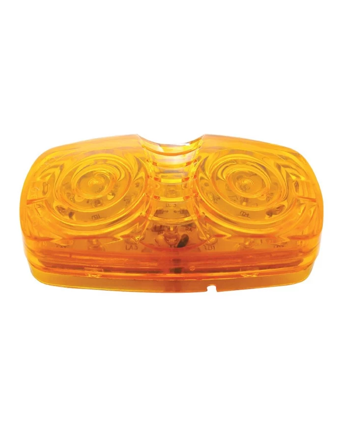 (CARD) 16 AMBER LED RECTANGULAR "TIGER EYE" CLEARANCE/MARKER LIGHT - AMBER LENS (CARD) 16 AMBER LED RECTANGULAR "TIGER EYE" CLEARANCE/MARKER LIGHT - AMBER LENS