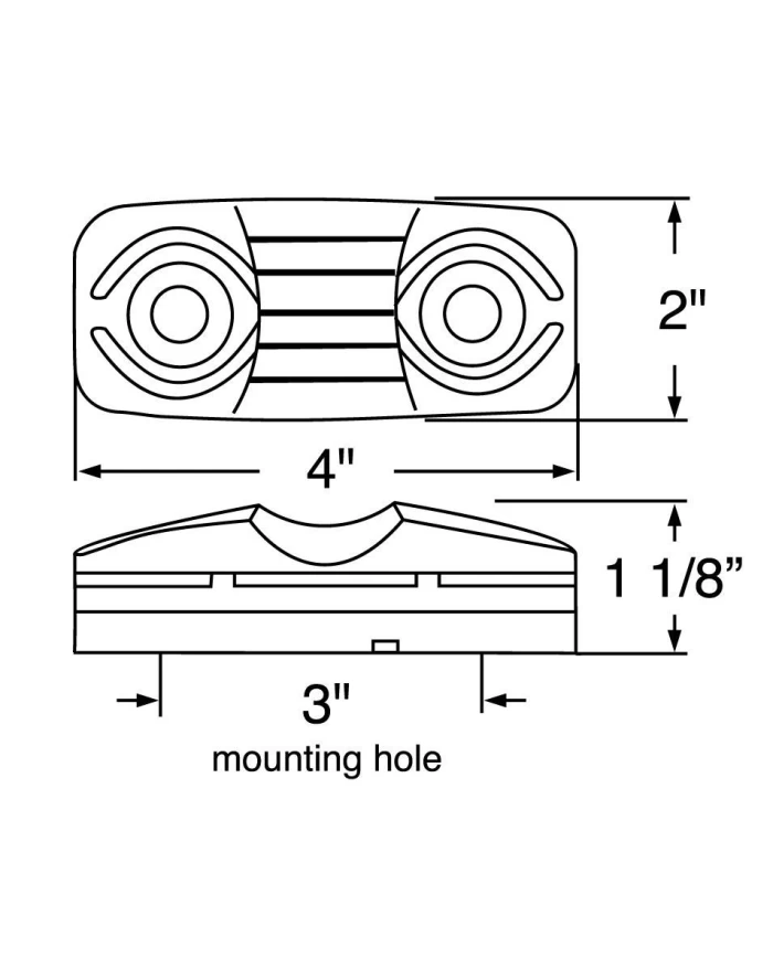 (CARD) 16 AMBER LED RECTANGULAR "TIGER EYE" CLEARANCE/MARKER LIGHT - AMBER LENS (CARD) 16 AMBER LED RECTANGULAR "TIGER EYE" CLEARANCE/MARKER LIGHT - AMBER LENS