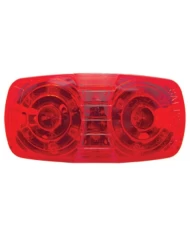 (CARD) 16 RED LED RECTANGULAR "TIGER EYE" CLEARANCE/MARKER LIGHT - RED LENS