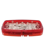 (CARD) 16 LED RECTANGULAR CLEARANCE/MARKER LIGHT 2 WIRES - RED TIGER EYE 2 WIRE BASE ONLY