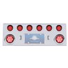 UP35059-SS Rear Center Panel With 2X 7 LED 4" Reflector Light & 6X 13 LED 2.5" Light & Visor -Red LED & Lens