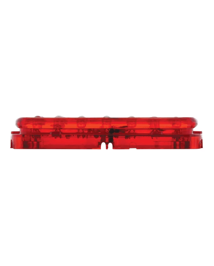 (CARD) 16 LED RECTANGULAR CLEARANCE/MARKER LIGHT 2 WIRES - RED TIGER EYE 2 WIRE BASE ONLY