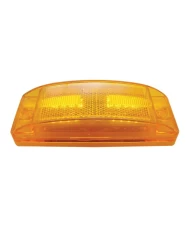 (CARD) 16 AMBER LED RECTANGULAR CLEARANCE/MARKER LIGHT - AMBER LENS
