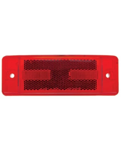 (CARD) 16 RED LED RECTANGULAR CLEARANCE/MARKER LIGHT - RED LENS (CARD) 16 RED LED RECTANGULAR CLEARANCE/MARKER LIGHT - RED LENS