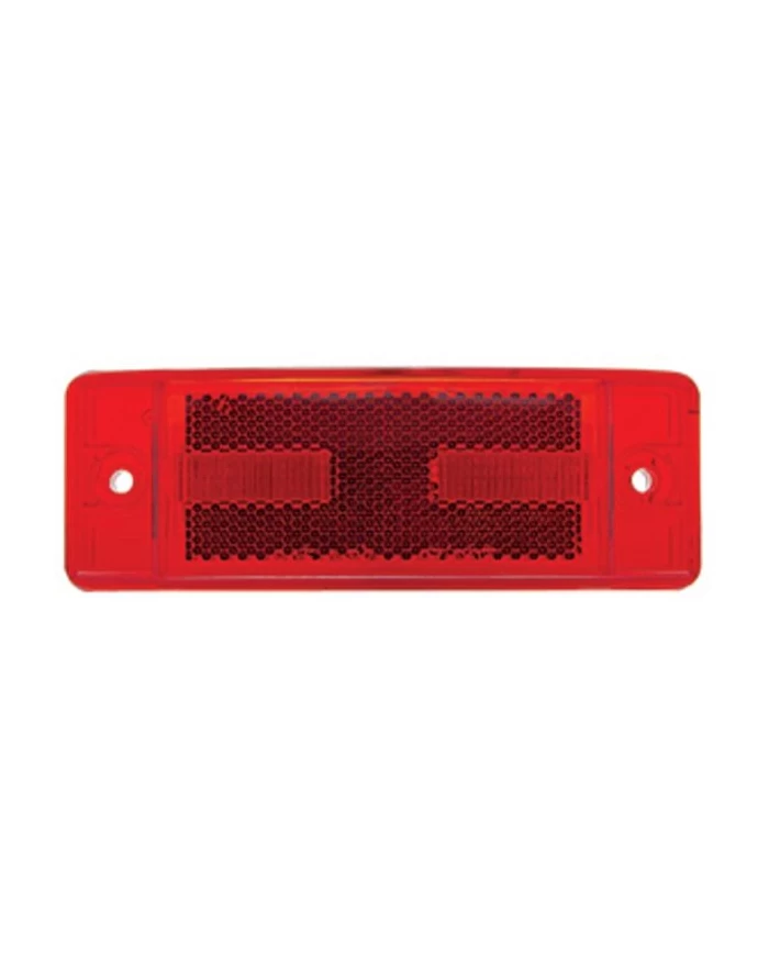 (CARD) 16 RED LED RECTANGULAR CLEARANCE/MARKER LIGHT - RED LENS (CARD) 16 RED LED RECTANGULAR CLEARANCE/MARKER LIGHT - RED LENS