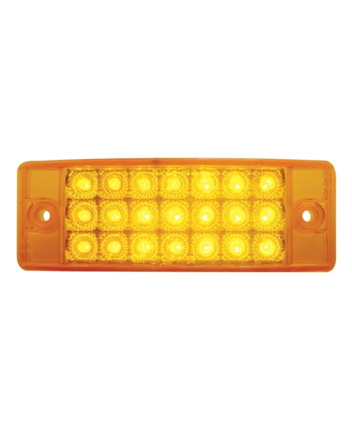 (CARD) 21 AMBER LED RECTANGULAR CLEARANCE/MARKER REFLECTOR LIGHT - AMBER LENS (CARD) 21 AMBER LED RECTANGULAR CLEARANCE/MARKER REFLECTOR LIGHT - AMBER LENS
