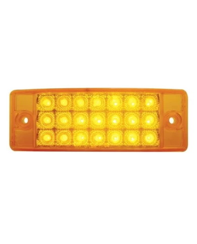(CARD) 21 AMBER LED RECTANGULAR CLEARANCE/MARKER REFLECTOR LIGHT - AMBER LENS (CARD) 21 AMBER LED RECTANGULAR CLEARANCE/MARKER REFLECTOR LIGHT - AMBER LENS