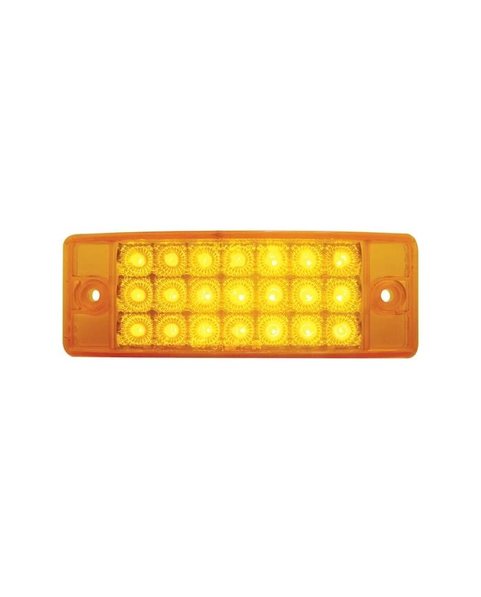 (CARD) 21 AMBER LED RECTANGULAR CLEARANCE/MARKER REFLECTOR LIGHT - AMBER LENS (CARD) 21 AMBER LED RECTANGULAR CLEARANCE/MARKER REFLECTOR LIGHT - AMBER LENS