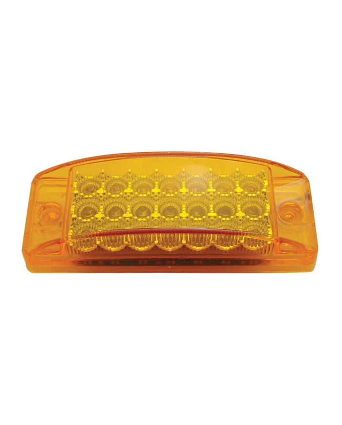 (BULK) 21 AMBER LED RECTANGULAR CLEARANCE/MARKER REFLECTOR LIGHT - AMBER LENS (BULK) 21 AMBER LED RECTANGULAR CLEARANCE/MARKER REFLECTOR LIGHT - AMBER LENS
