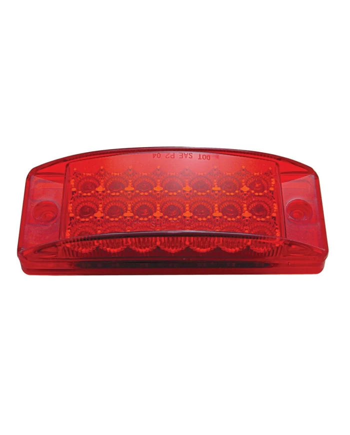 (CARD) 21 RED LED RECTANGULAR CLEARANCE/MARKER REFLECTOR LIGHT - RED LENS (CARD) 21 RED LED RECTANGULAR CLEARANCE/MARKER REFLECTOR LIGHT - RED LENS