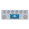 UP35060-SS Rear Center Panel With 2X 7 LED 4" Reflector Light & 6X 13 LED 2.5" Light & Visor -Red LED/Clear Lens