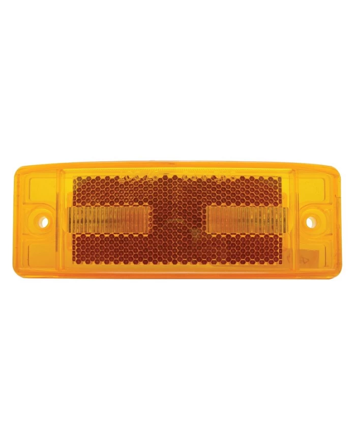 (BULK) 8 AMBER LED RECTANGULAR CLEARANCE/MARKER LIGHT - AMBER LENS (BULK) 8 AMBER LED RECTANGULAR CLEARANCE/MARKER LIGHT - AMBER LENS