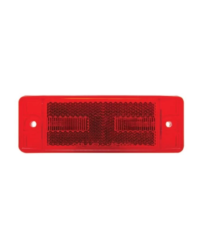 (CARD) 8 RED LED RECTANGULAR CLEARANCE/MARKER LIGHT - RED LENS