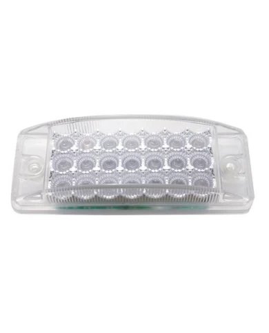 (CARD) 21 AMBER LED RECTANGULAR CLEARANCE/MARKER REFLECTOR LIGHT - CLEAR LENS (CARD) 21 AMBER LED RECTANGULAR CLEARANCE/MARKER REFLECTOR LIGHT - CLEAR LENS
