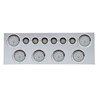 UP35068-SS Rear Center Panel With 6X 10 LED 4" Lights & 6X 9 LED 2" Lights & Visors -Red LED/Clear Lens