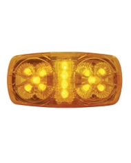 (CARD) 14 AMBER LED RECTANGULAR "TIGER EYE" CLEARANCE/MARKER LIGHT W/ REFLECTOR - AMBER LENS (CARD) 14 AMBER LED RECTANGULAR "TIGER EYE" CLEARANCE/MARKER LIGHT W/ REFLECTOR - AMBER LENS