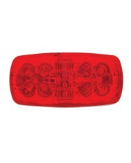 (CARD) 14 RED LED RECTANGULAR "TIGER EYE" CLEARANCE/MARKER LIGHT W/ REFLECTOR - RED LENS (CARD) 14 RED LED RECTANGULAR "TIGER EYE" CLEARANCE/MARKER LIGHT W/ REFLECTOR - RED LENS
