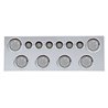 UP35070-SS Rear Center Panel With 6X 7 LED 4" Reflector Lights & 6X 9 LED 2" Lights & Visors -Red LED/Clear Lens