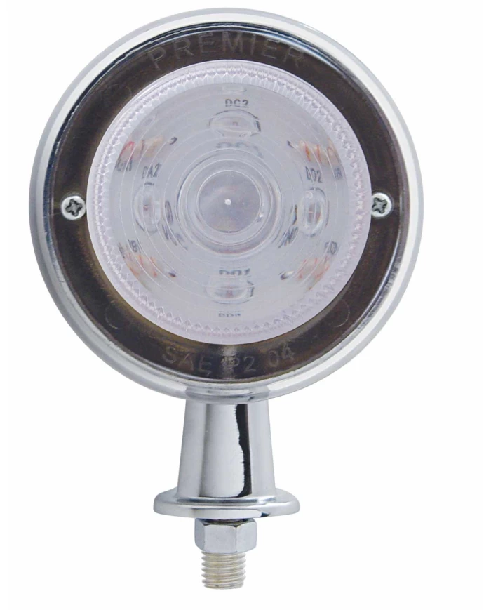 (CARD) 13 AMBER LED HONDA LIGHT KIT W/ 1 1/8" ARM - CLEAR LENS