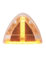(CARD) 30 LED PETERBILT FRONT TURN SIGNAL LIGHT - LOW PROFILE, AMBER/CLEAR LENS (CARD) 30 LED PETERBILT FRONT TURN SIGNAL LIGHT - LOW PROFILE, AMBER/CLEAR LENS