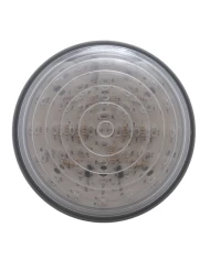 (CARD) 40 RED LED 4" ROADSTER S/T/T LIGHT - CLEAR LENS