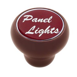 UP23546-"Panel Lights" Wood Deluxe Dash Knob - Red Glossy Sticker