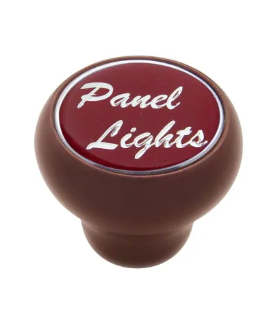 UP23546-"Panel Lights" Wood Deluxe Dash Knob - Red Glossy Sticker