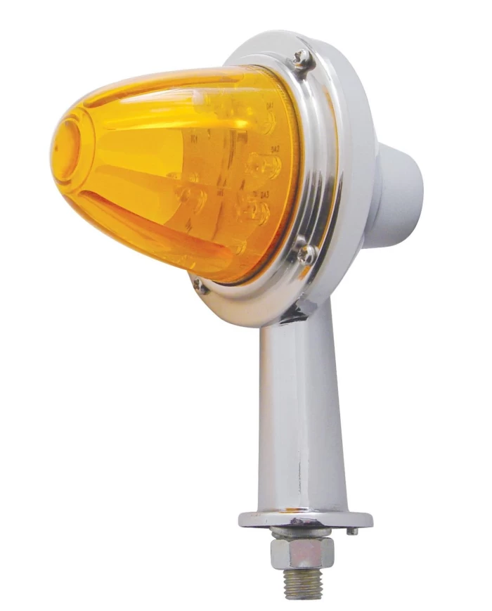 (CARD) 11 AMBER LED WATERMELON HONDA LIGHT W/ 2 1/8" ARM - AMBER LENS