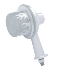 (CARD) 13 AMBER LED HONDA LIGHT W/ 2 1/8" ARM & FLAME BEZEL - CLEAR LENS