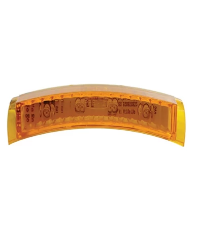(CARD) 4 AMBER LED PETERBILT HEADLIGHT TURN SIGNAL LIGHT - AMBER LENS (CARD) 4 AMBER LED PETERBILT HEADLIGHT TURN SIGNAL LIGHT - AMBER LENS