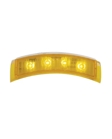 (CARD) 4 AMBER LED PETERBILT HEADLIGHT TURN SIGNAL LIGHT - AMBER LENS (CARD) 4 AMBER LED PETERBILT HEADLIGHT TURN SIGNAL LIGHT - AMBER LENS