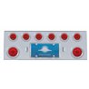 UP35157-SS Rear Center Panel With Two 10 LED 4" Lights & 6X 13 LED 2.5" Lights & Bezels -Red LED & Lens