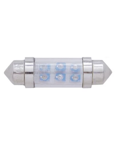 (2/CARD) 6 BLUE MICRO LED 36 MM DOME LIGHT BULB (2/CARD) 6 BLUE MICRO LED 36 MM DOME LIGHT BULB