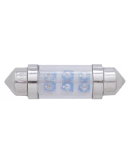 (2/CARD) 6 BLUE MICRO LED 36 MM DOME LIGHT BULB