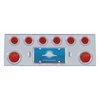 UP35159-SS Rear Center Panel With 2X 7 LED 4" Reflector Light & 6X 13 LED 2.5" Light & Bezel -Red LED & Lens