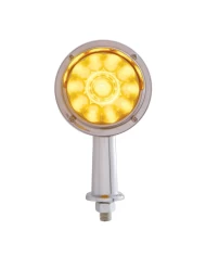 (CARD) 11 AMBER LED WATERMELON HONDA LIGHT W/ 2 1/8" ARM & VISOR - AMBER LENS