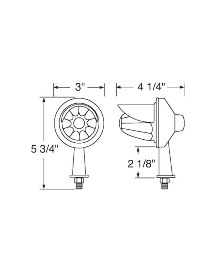 (CARD) 11 AMBER LED WATERMELON HONDA LIGHT W/ 2 1/8" ARM & VISOR - CLEAR LENS