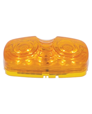 (CARD) 12 AMBER LED RECTANGULAR CLEARANCE/MARKER LIGHT - AMBER LENS (CARD) 12 AMBER LED RECTANGULAR CLEARANCE/MARKER LIGHT - AMBER LENS