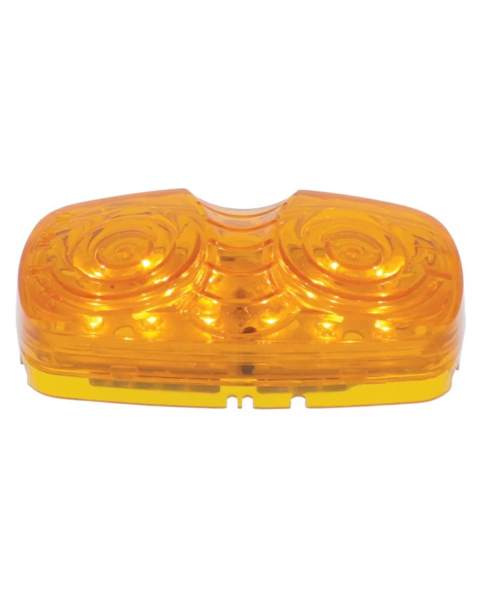 (CARD) 12 AMBER LED RECTANGULAR CLEARANCE/MARKER LIGHT - AMBER LENS (CARD) 12 AMBER LED RECTANGULAR CLEARANCE/MARKER LIGHT - AMBER LENS