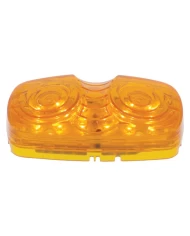 (CARD) 12 AMBER LED RECTANGULAR CLEARANCE/MARKER LIGHT - AMBER LENS