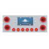UP35173-SS Rear Center Panel With 4X 21 LED 4" GloLight & 6X 6 LED 2" GloLight & Bezels -Red LED & Lens