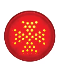 (CARD) 40 RED LED 4" IRON CROSS S/T/T LIGHT - RED LENS (CARD) 40 RED LED 4" IRON CROSS S/T/T LIGHT - RED LENS