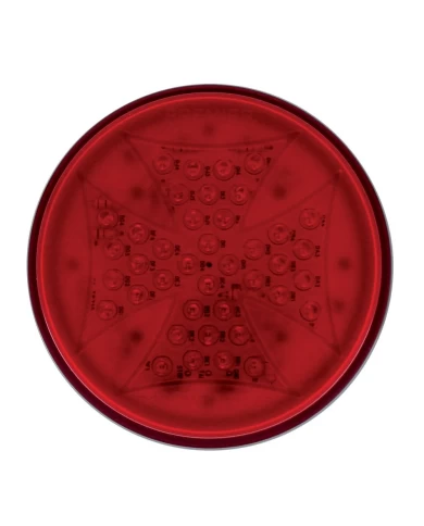 (BULK) 40 RED LED 4" IRON CROSS S/T/T LIGHT - RED LENS (BULK) 40 RED LED 4" IRON CROSS S/T/T LIGHT - RED LENS