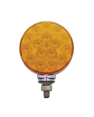 (CARD) 17 LED FLAT LENS DOUBLE FACE TURN SIGNAL LIGHT - AMBER LED/AMBER LENS & RED LED/RED LENS